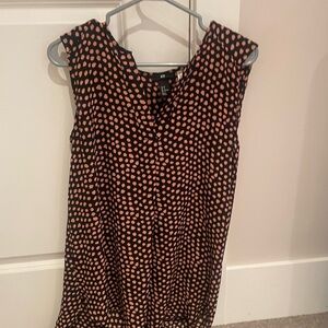 H&M Black and Pink Polka Dot Blouse